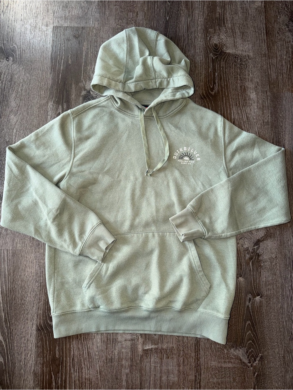 Quiksilver Men's Hooded Pullover in Sage Green